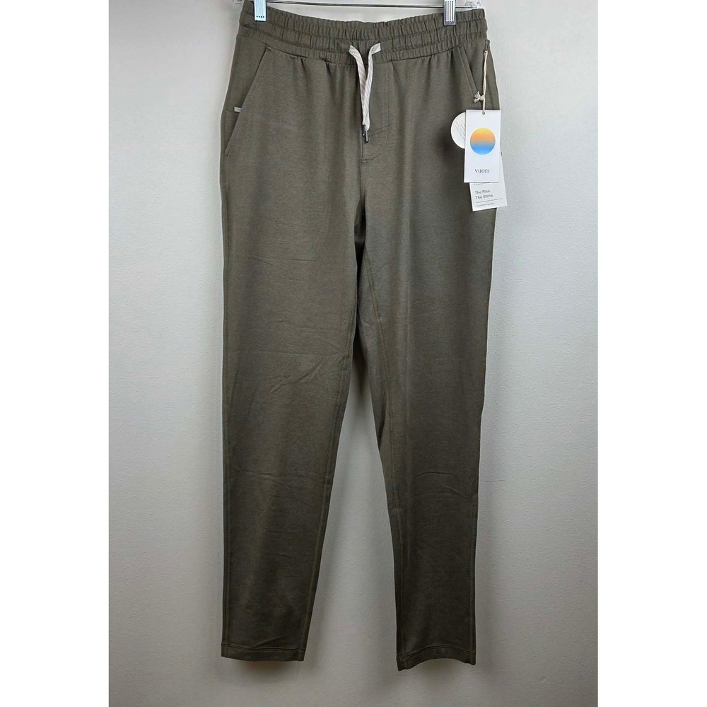 Vuori Ponto Performance Pant Dark Metal Heather Green Men Small DreamKnit Jogger